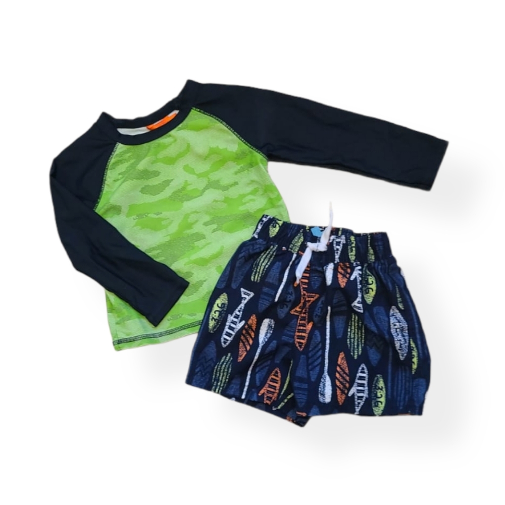 Joe Fresh swimsuit bathing suit rashguard & trunks